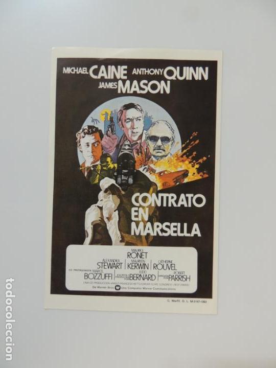 Kino: contrato en marsella - folleto mano reproduccion graficas marfil 1983 - michael caine james mason