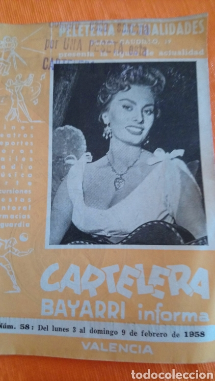 Kino: Cartelera bayarri sofia Loren 1958