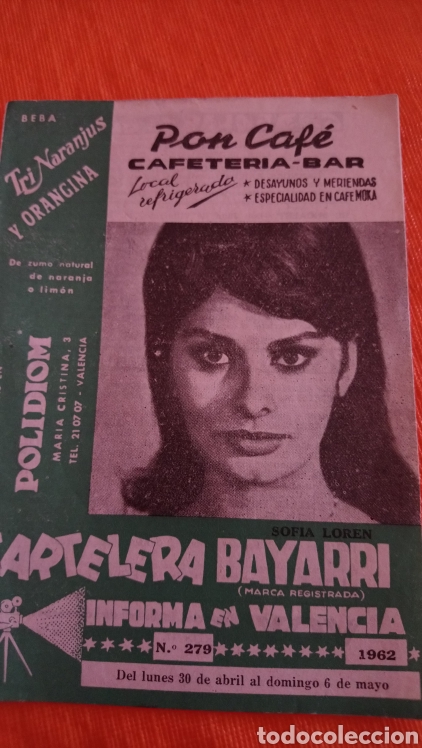 Kino: Cartelera bayarri sofia Loren 1962