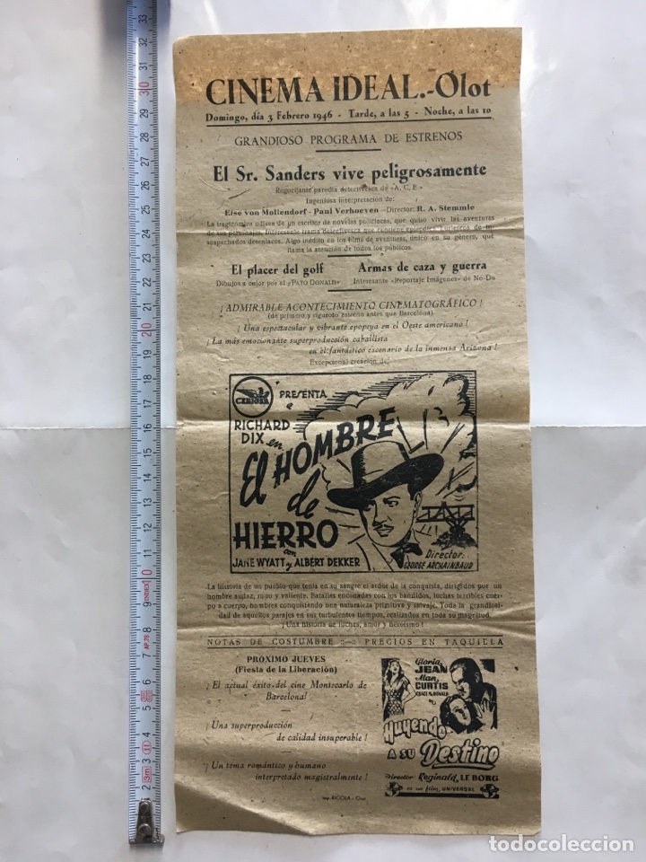 Kino: CINEMA IDEAL. OLOT. D&Iacute;A, 3-2-1946.