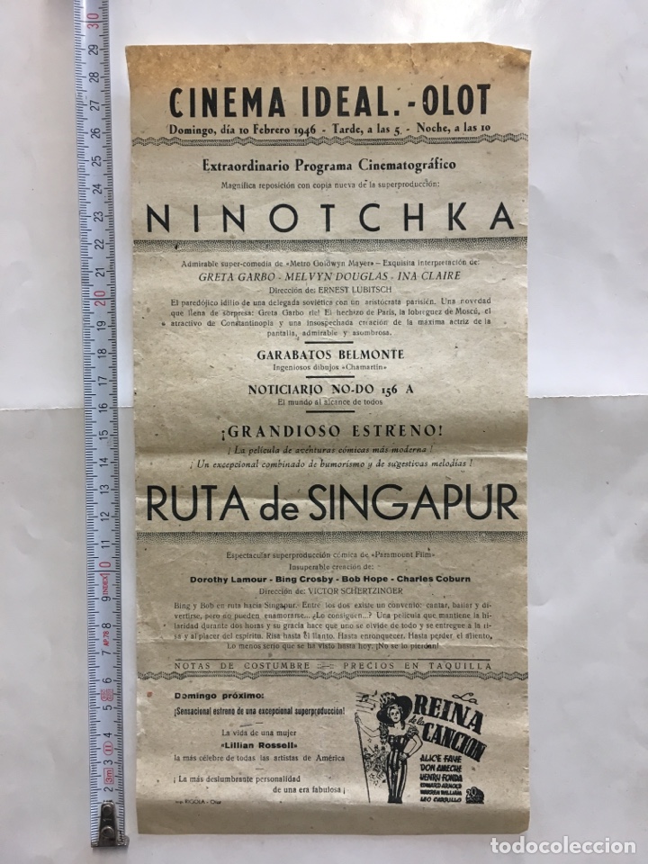 Kino: CINEMA IDEAL. OLOT. D&Iacute;A, 10-2-1946.
