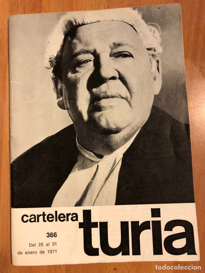 Cinema: Cartelera turia 366 charles laughton.enero 1971