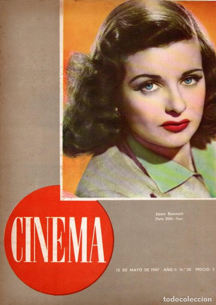 REVISTA CINEMA Nº 28 1947 - JOAN BENNETT - REX HARRISON (Cine - Revistas - Cinema)