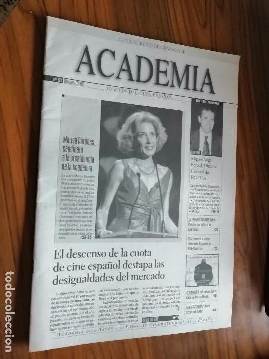 Cinema: ACADEMIA DE CINE. 63. DICIEMBRE 2000. GRAPA. BUEN ESTADO. RAR&Iacute;SIMA. REVISTA ACADEMIA DE CINE ESPA&Ntilde;OL