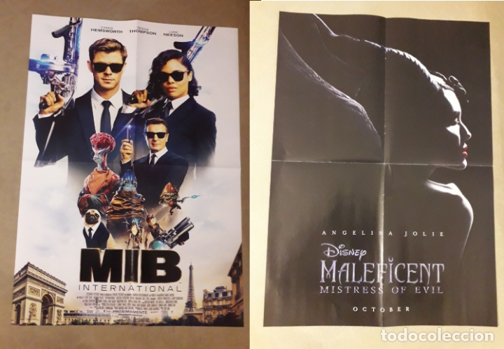 Kino: P&Oacute;STER MIB INTERNATIONAL CHRIS HEMSWORTH (HOMBRES DE NEGRO 2019/ MALEFICENT MALEFICA) ANGELINA JOLIE