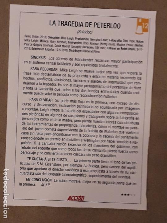 Cine: FICHA COLECCIONABLE, LA TRAGEDIA DE PETERLOO, PELICULA 2018 - Foto 2