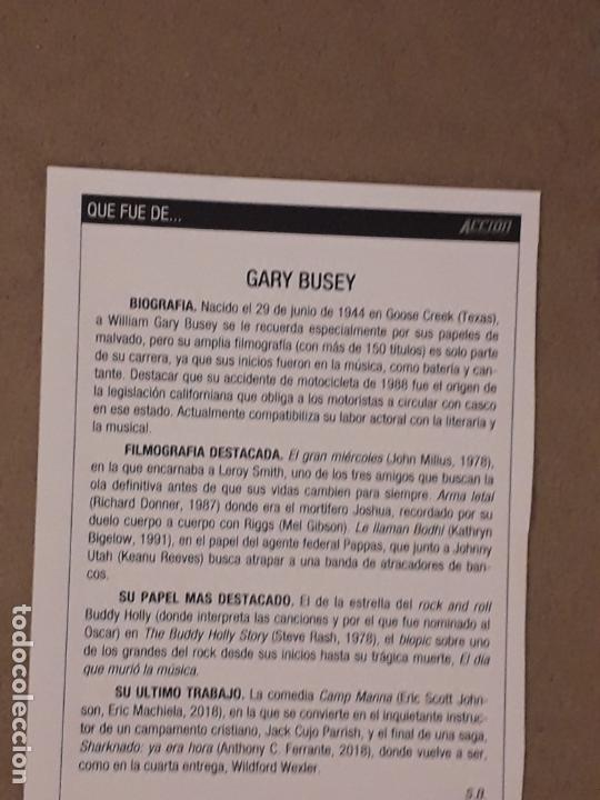 Cine: FICHA COLECCIONABLE, ACTOR GARY BUSEY - Foto 2