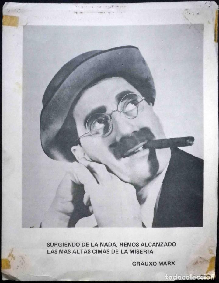 Kino: P&oacute;ster l&aacute;mina de Groucho Marx Surgiendo de la nada...