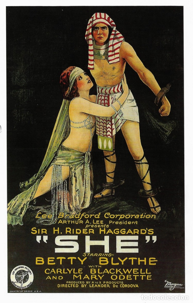 Kino: She.ELLA.Leander De Cordova, G.B. Samuelson. Betty Blythe, Carlyle Blackwell, Mary Odette.HAGGARD&acute;S.