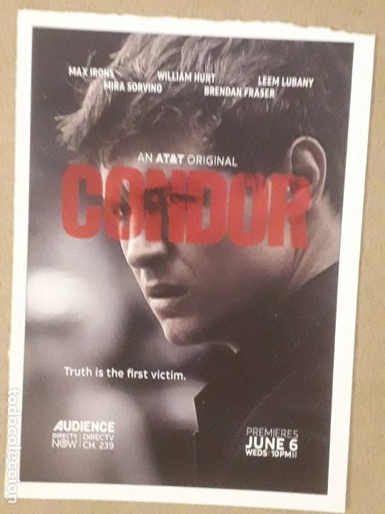Cinema: FICHA SERIE TV, CONDOR (TEMPORADA 1) 2018. MAX IRONS