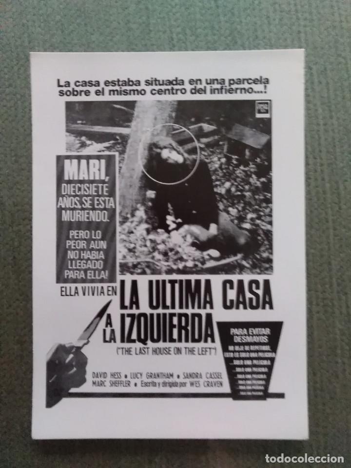 Cinema: PROGRAMA DE CINE MODERNO LA ULTIMA CASA A LA IZQUIERDA