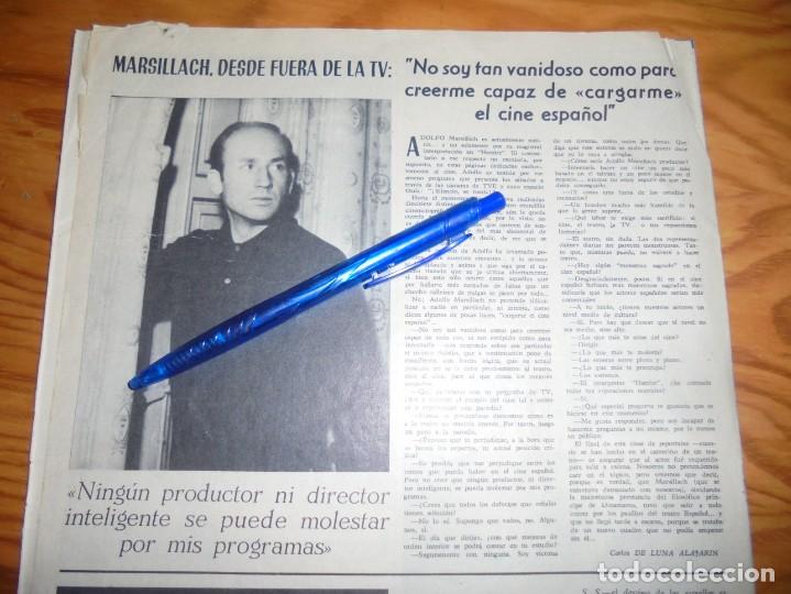Cine: RECORTE PRENSA : ADOLFO MARSILLACH. RADIOCINEMA , FBRO 1962 - Foto 1 - 202687221