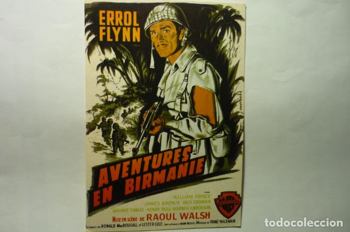 Cinema: tarjeta cartel frances aventures en birmania.-errol flynn