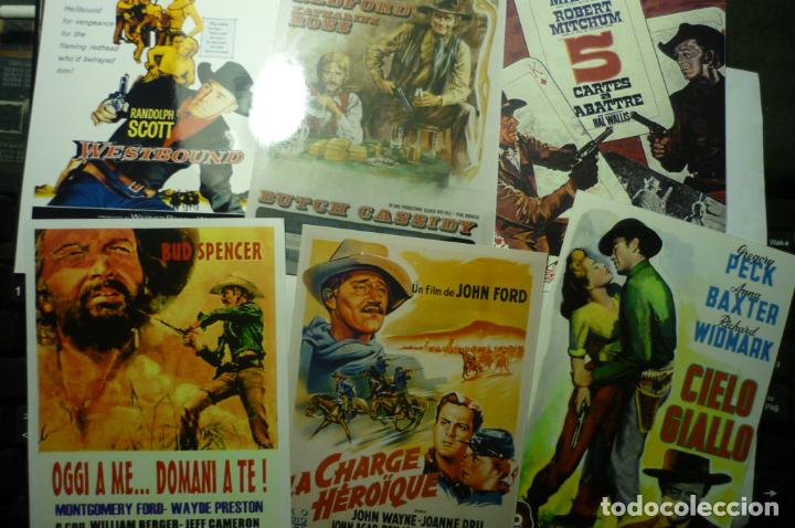 Cinema: lote reproducciones westerns dif. epocas -en papel y foto