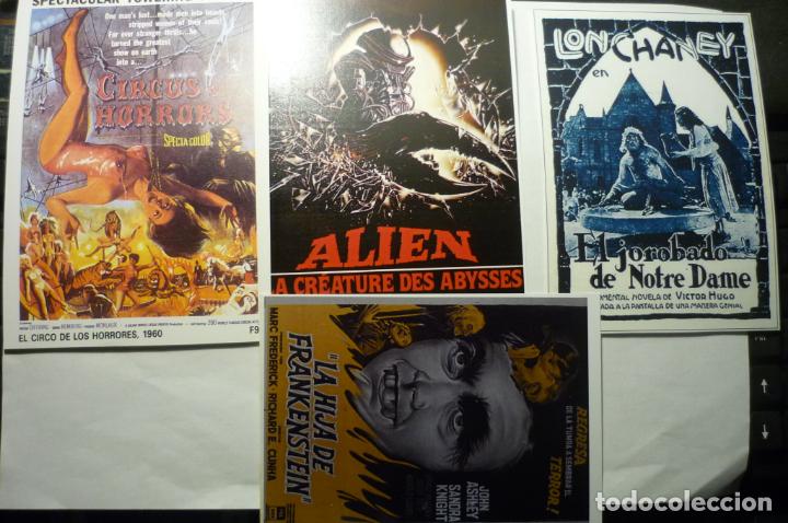 Cinema: lote reproducc.carteles extranjeros papel y foto peliculas terror