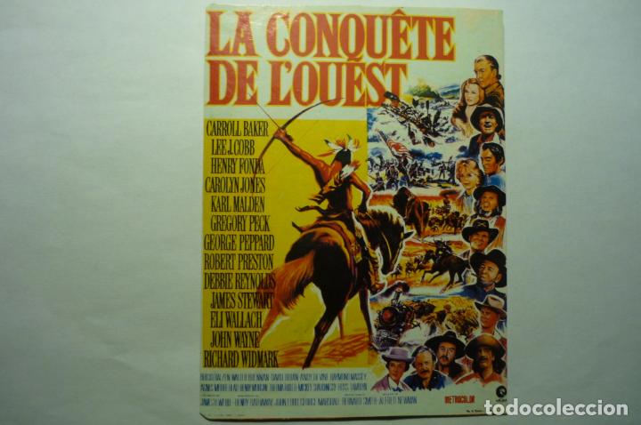 Cine: tarjeta cartel extranjero la conquista del oeste - james stewart