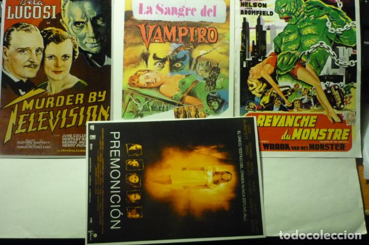 Cinema: lote reproducciones carteles terror--papel -foto
