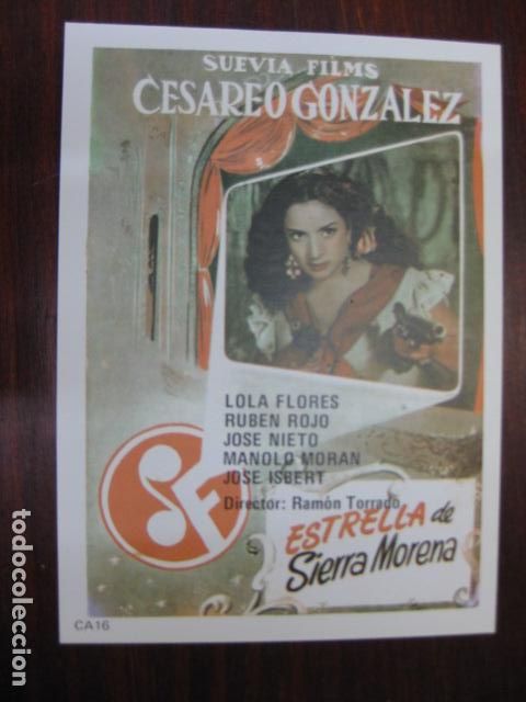 Cinema: estrella de sierra morena - Lola Flores - Folleto mano reproduccion - ramon torrado