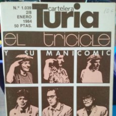Cine: CARTELERA TURIA-N°1039-PORTADA TRICICLE 1984,WOODY ALLEN,CUJO,OMEGA,JOAN MIRÓ,. Lote 218111413