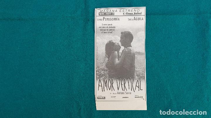 Kino: RECORTE DE PERIODICO CARTELERA AMOR VERTICAL