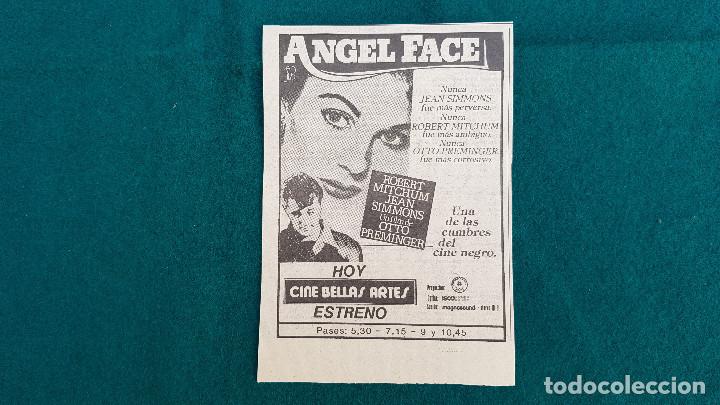 Kino: RECORTE DE PERIODICO CARTELERA ANGEL FACE