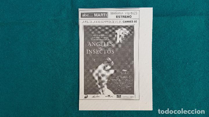 Kino: RECORTE DE PERIODICO CARTELERA ANGELES INSECTOS