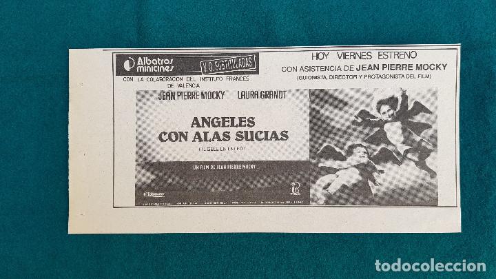 Kino: RECORTE DE PERIODICO CARTELERA ANGELES CON ALAS SUCIAS