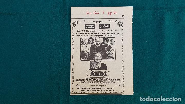 Kino: RECORTE DE PERIODICO CARTELERA ANNIE