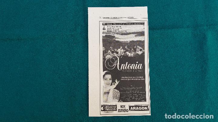 Kino: RECORTE DE PERIODICO CARTELERA ANTONIA