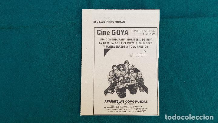 Kino: RECORTE DE PERIODICO CARTELERA APA&Ntilde;ATELAS COMO PUEDAS