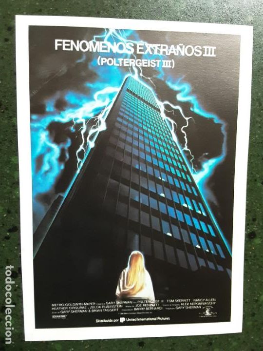 Kino: FENOMENOS EXTRA&Ntilde;OS, PLTERGEIST III, , SENCILLO IMPRESO EN LOS A&Ntilde;OS 80