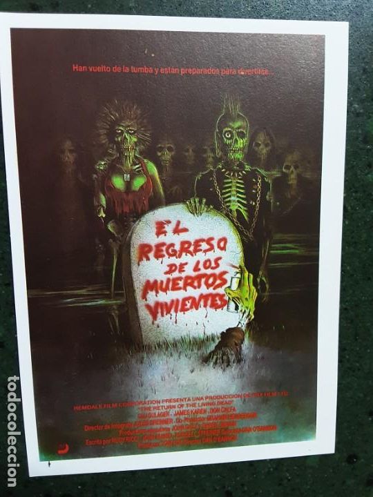 Kino: EL REGRESO DE LOS MUERTOS VIVIENTES, SENCILLO IMPRESO EN LOS A&Ntilde;OS 80