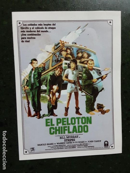 Cinema: EL PELOT&Oacute;N CHIFLADO, BILL MURRAY, IMPRESO EN LOS A&Ntilde;OS 80