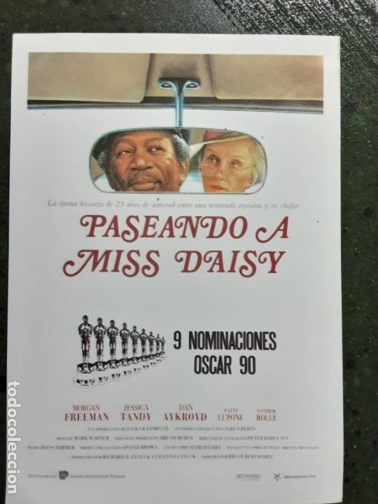 Kino: PASEANDO A MISS DAISY, MORGAN FREEMAN, OSCAR 1989, IMPRESA EN LOS A&Ntilde;OS 80