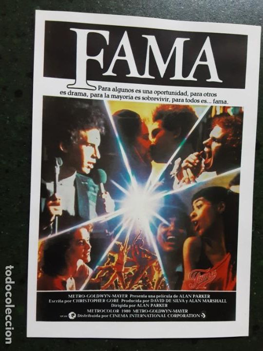 Kino: FAMA, ALAN PARKER, IMPRESO EN LOS A&Ntilde;OS 80