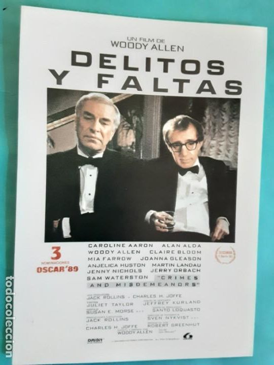 Kino: DELITOS Y FALTAS, WOODY ALLEN,, IMPRESO EN LOS A&Ntilde;OS 80