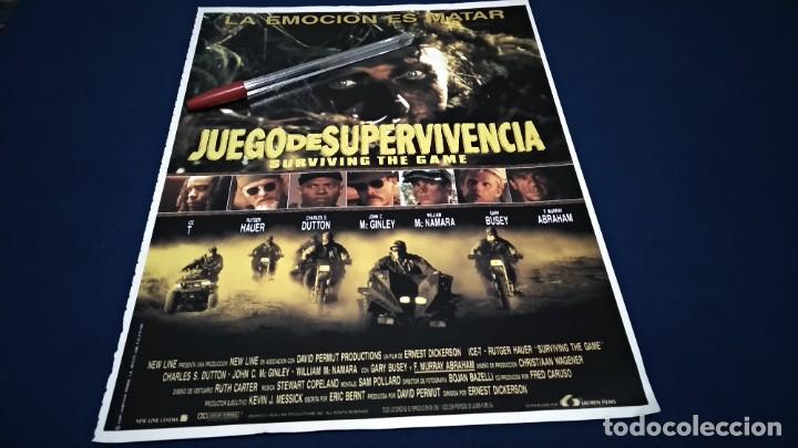 Cinema: PUBLICIDAD EN PRENSA HOJA DE REVISTA (JUEGOS DE SUPERVIVENCIA. ICE T, RUTGER HAUER )1995 CINE