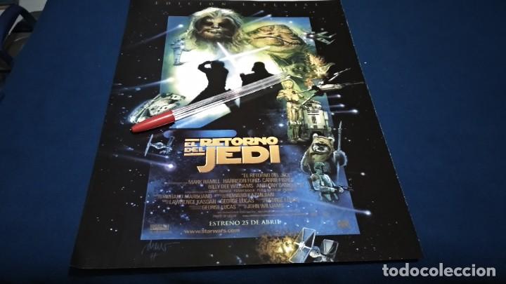 Cinema: PUBLICIDAD EN PRENSA HOJA DE REVISTA ( EL RETORNO DEL JEDI - STAR WARS ) EDICI&Oacute;N ESPECIAL 30X23
