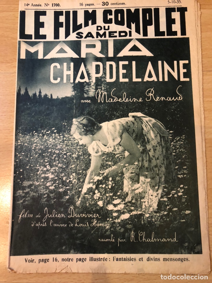 Cin&eacute;ma: Le film complet mar&iacute;a chapdelaine.madeleine Renaud Jean Gabin