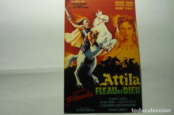 Cinema: tarjeta cartel extrantero attila -anthony quinn