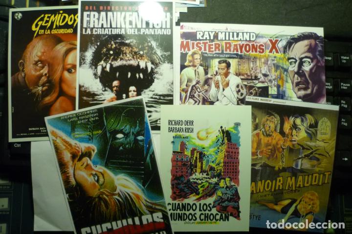 Kino: lote cartelitos espa&ntilde;oles y extranjeros peliculas terror papel y foto