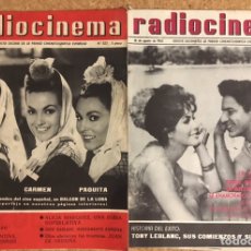 Cine: LOTE 2 REVISTAS RADIOCINEMA 1962 DECANA CINEMATOGRAFICA LEBLANC LOLA PAQUITA SPARTACO LUNA - 527 543