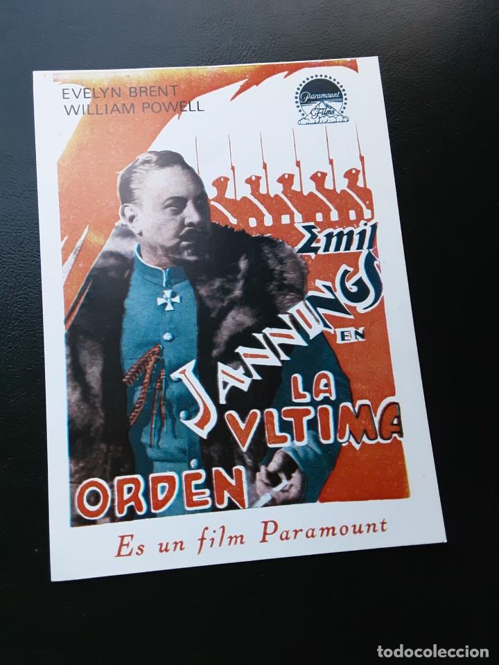Kino: LA ULTIMA ORDEN, EMIL JANNINGS, IMPRESO EN LOS A&Ntilde;OS 80