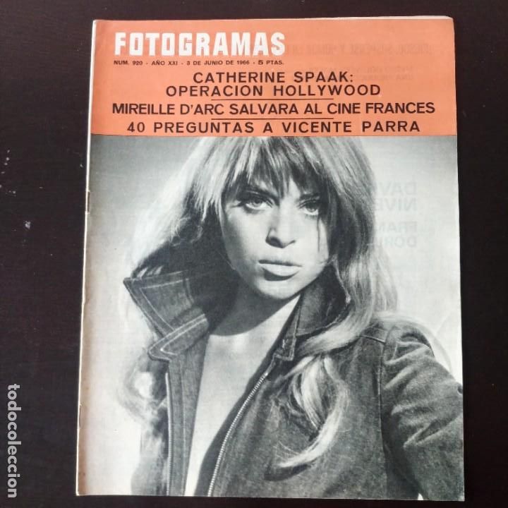 Cine: FOTOGRAMAS: NUMERO 920 - 3 JUNIO 1966 / EDENA RONAY - Foto 1