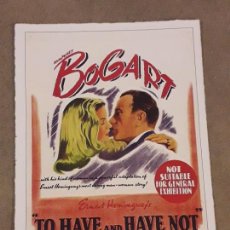 Cinema: FICHA CINE BELICO, TO HAVE AND HAVE NOT (TENER O NO TENER) 1944. HUMPHREY BOGART, LAUREN BACALL