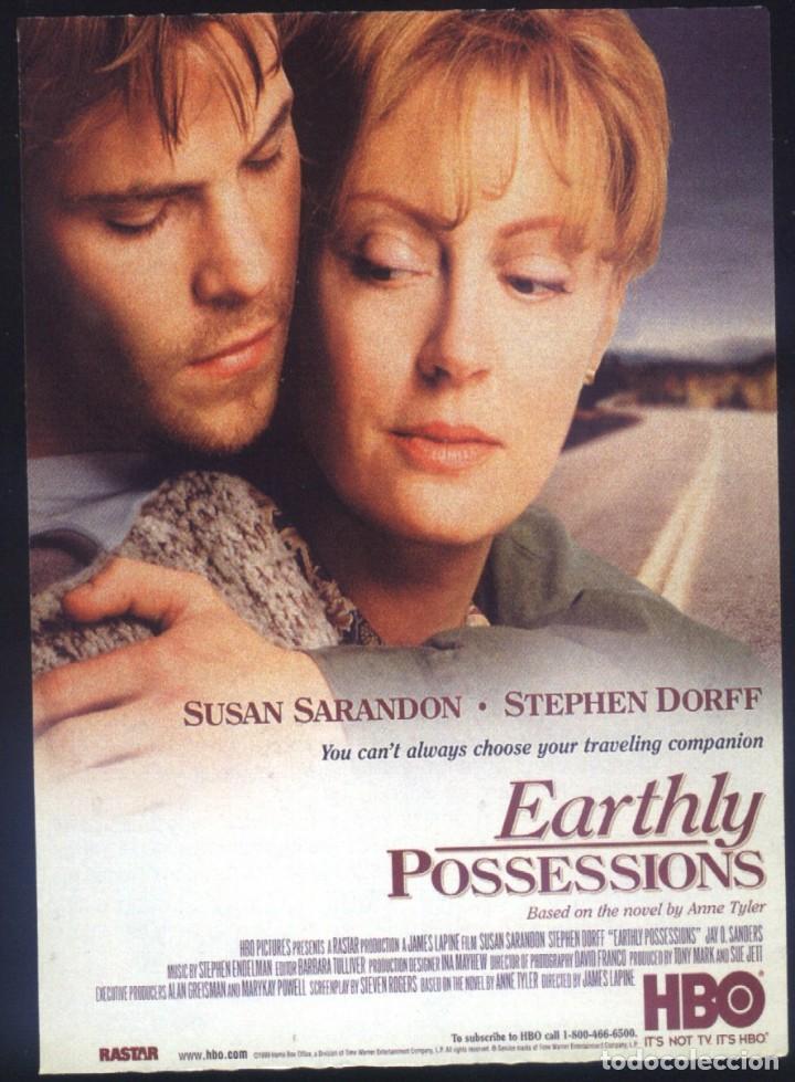 Kino: Q-09330- EARTHLY POSSESIONS (Mi querido reh&eacute;n) (FICHA T&Eacute;CNICA) Susan Sarandon - Stephen Dorff