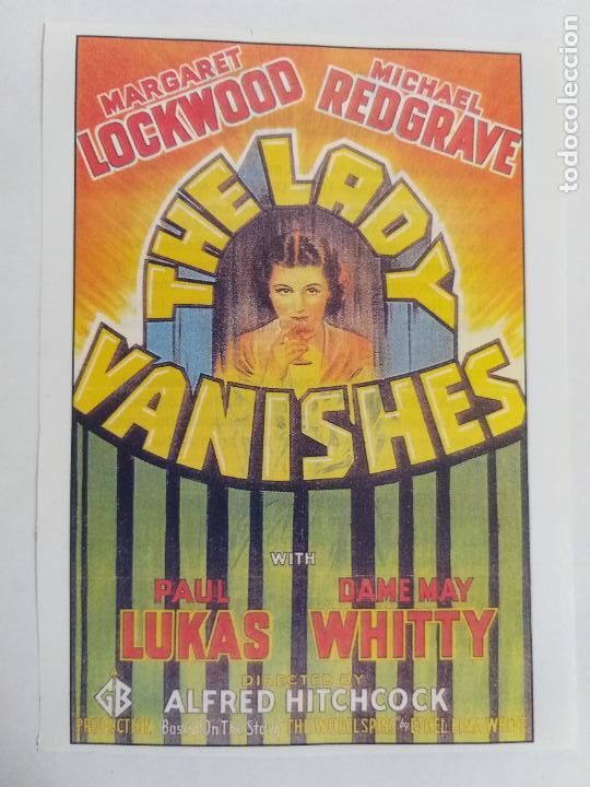 Cinema: FOLLETO: THE LADY VANISHES. ALARMA EN EL EXPRESO. MARGARET LOCKWOOD. SINOPSIS DORS. INTERFILMS