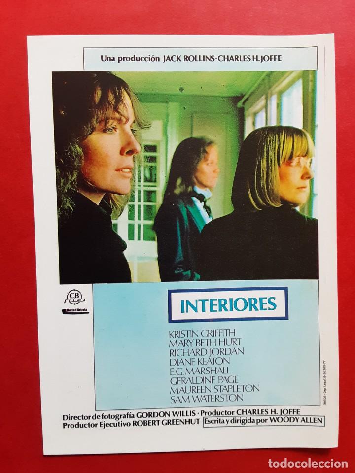 Kino: INTERIORES, DE WOODY ALLEN, IMPRESO EN LOS A&Ntilde;OS 80