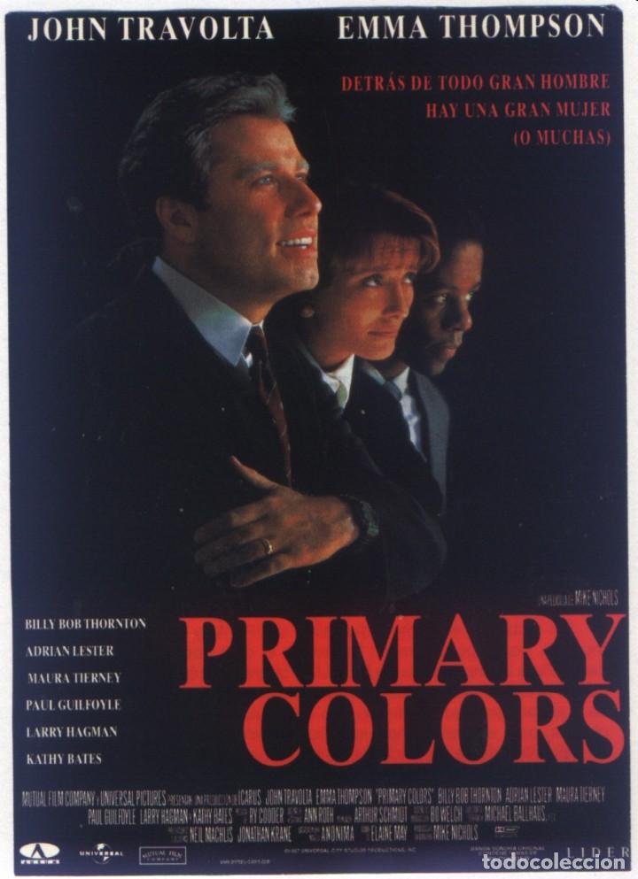 Kino: Q-09352- PRIMERY COLORS (FICHA T&Eacute;CNICA) John Travolta - Emma Thompson - Billy Bob Thornton