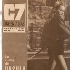 Cinema: CINE EN 7 DIAS. Nº 346. URSULA ANDRESS / CARMEN SEVILLA / DAVID NIVE / CONCHITA BAUTISTA. 1967. (*)
